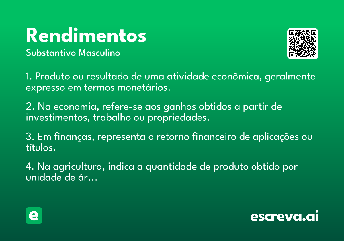 rendimentos