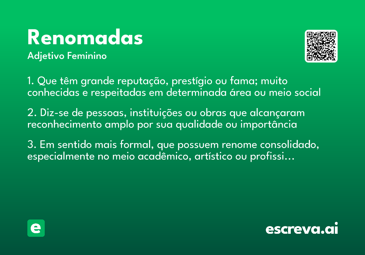 renomadas