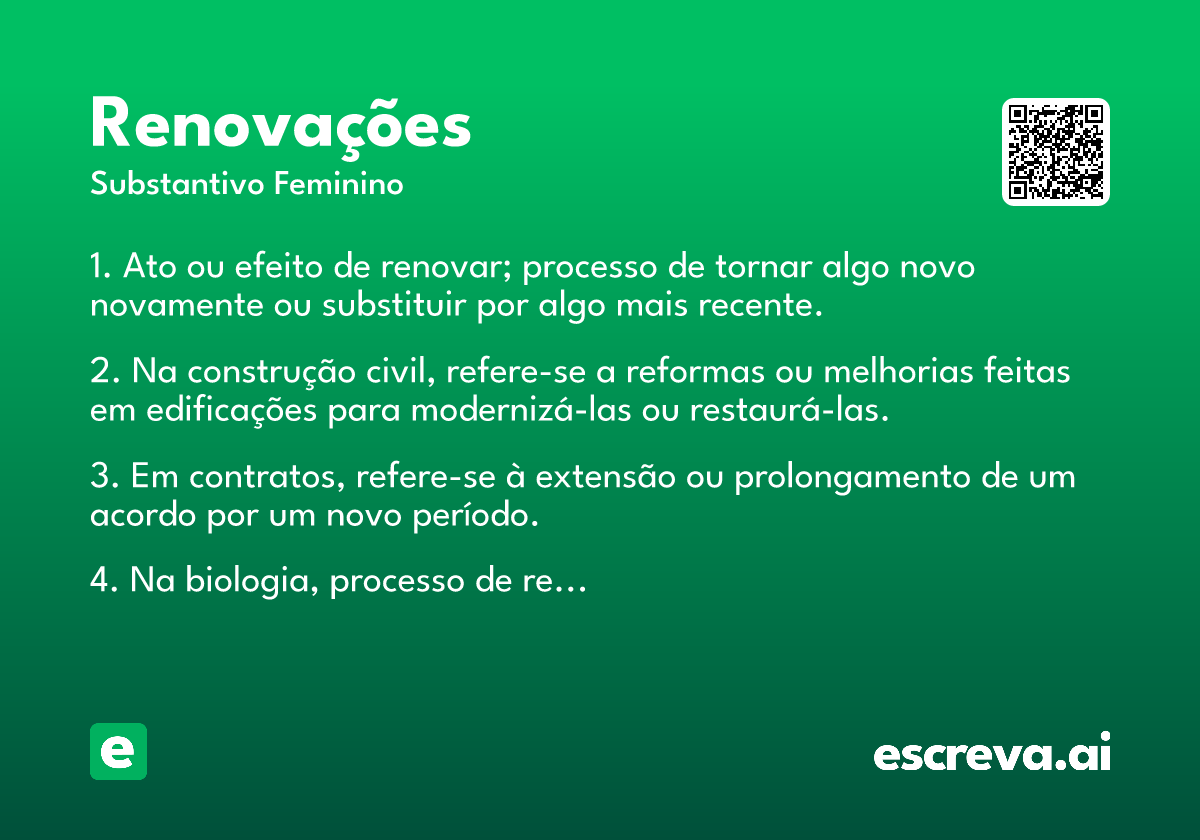 renovações