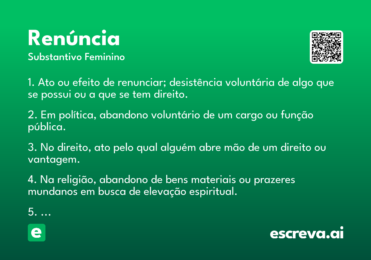 renúncia