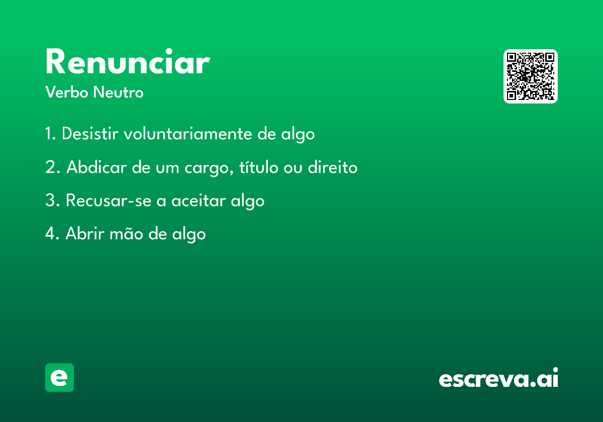 renunciar