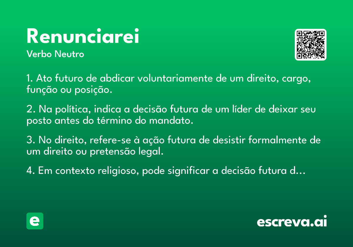 renunciarei