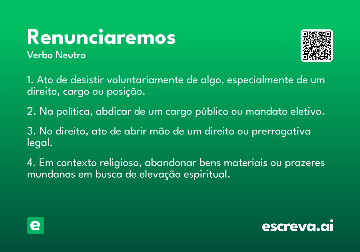 renunciaremos