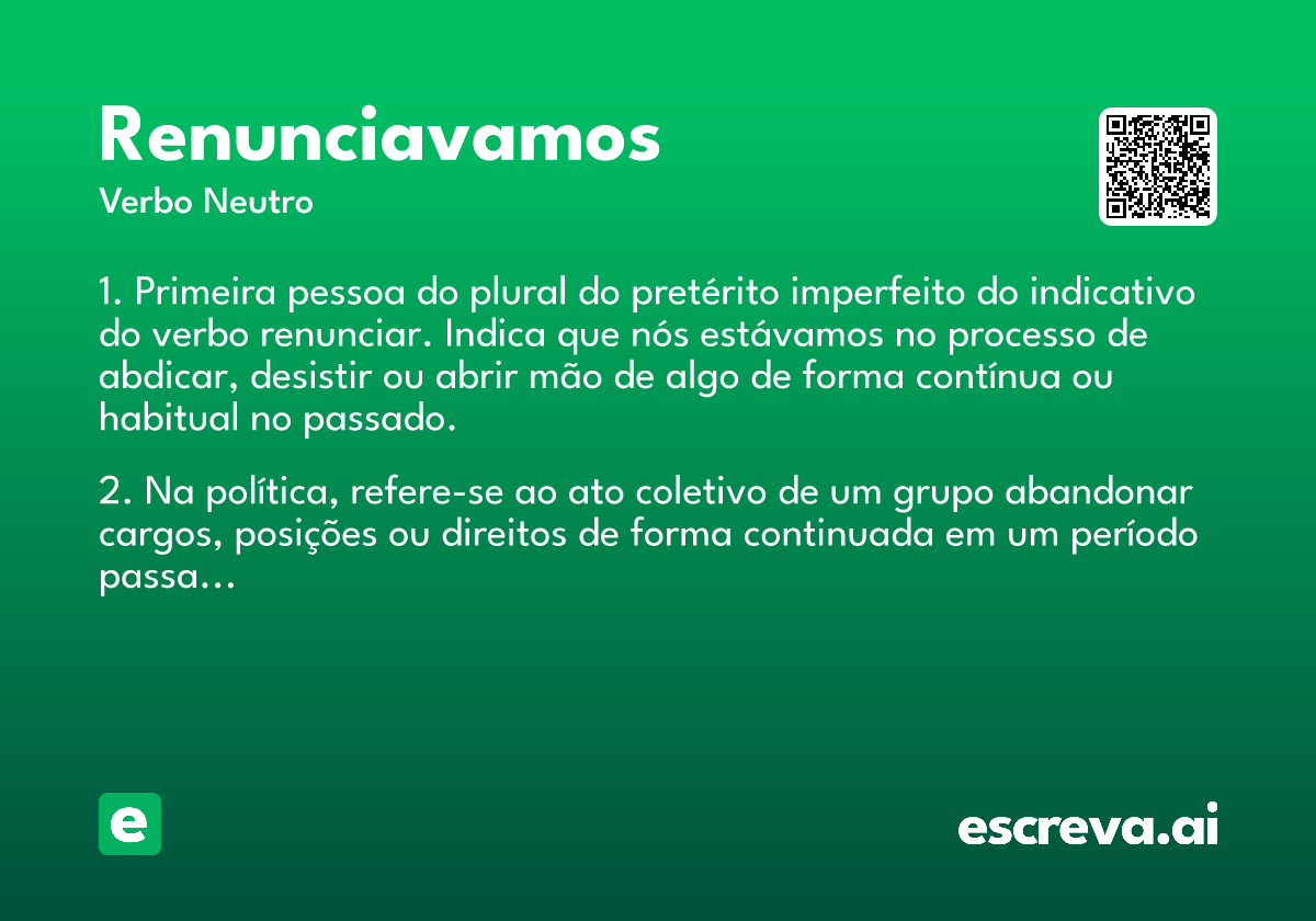 renunciavamos