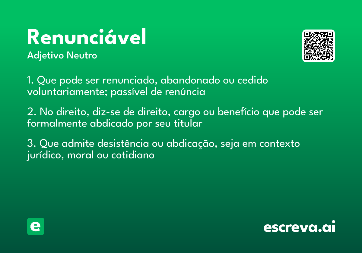 renunciável