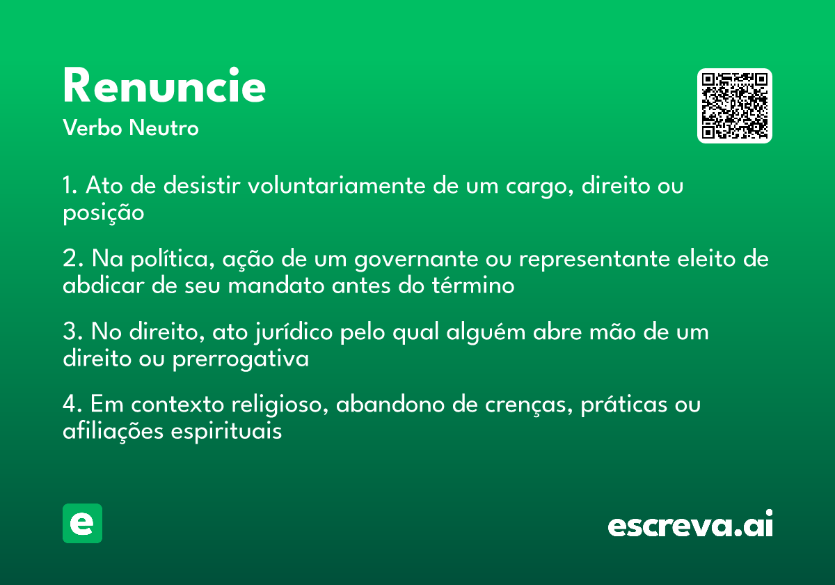 renuncie