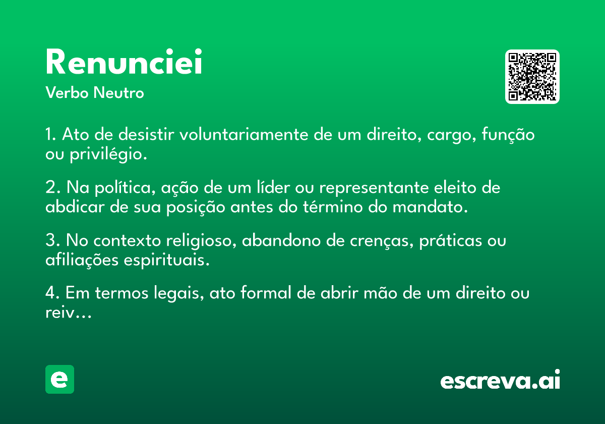 renunciei