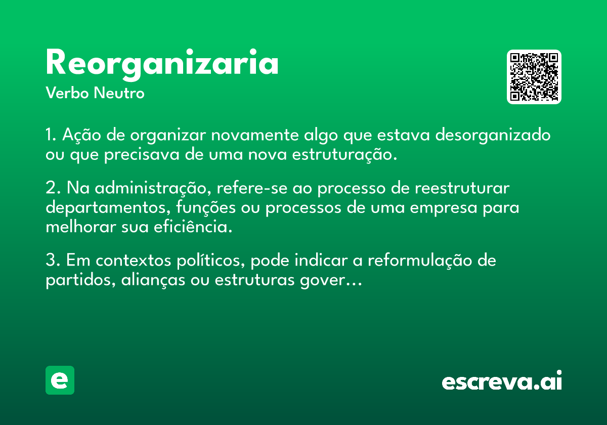 reorganizaria