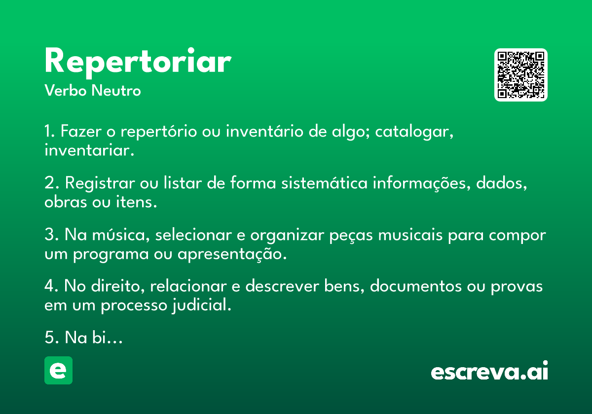 repertoriar