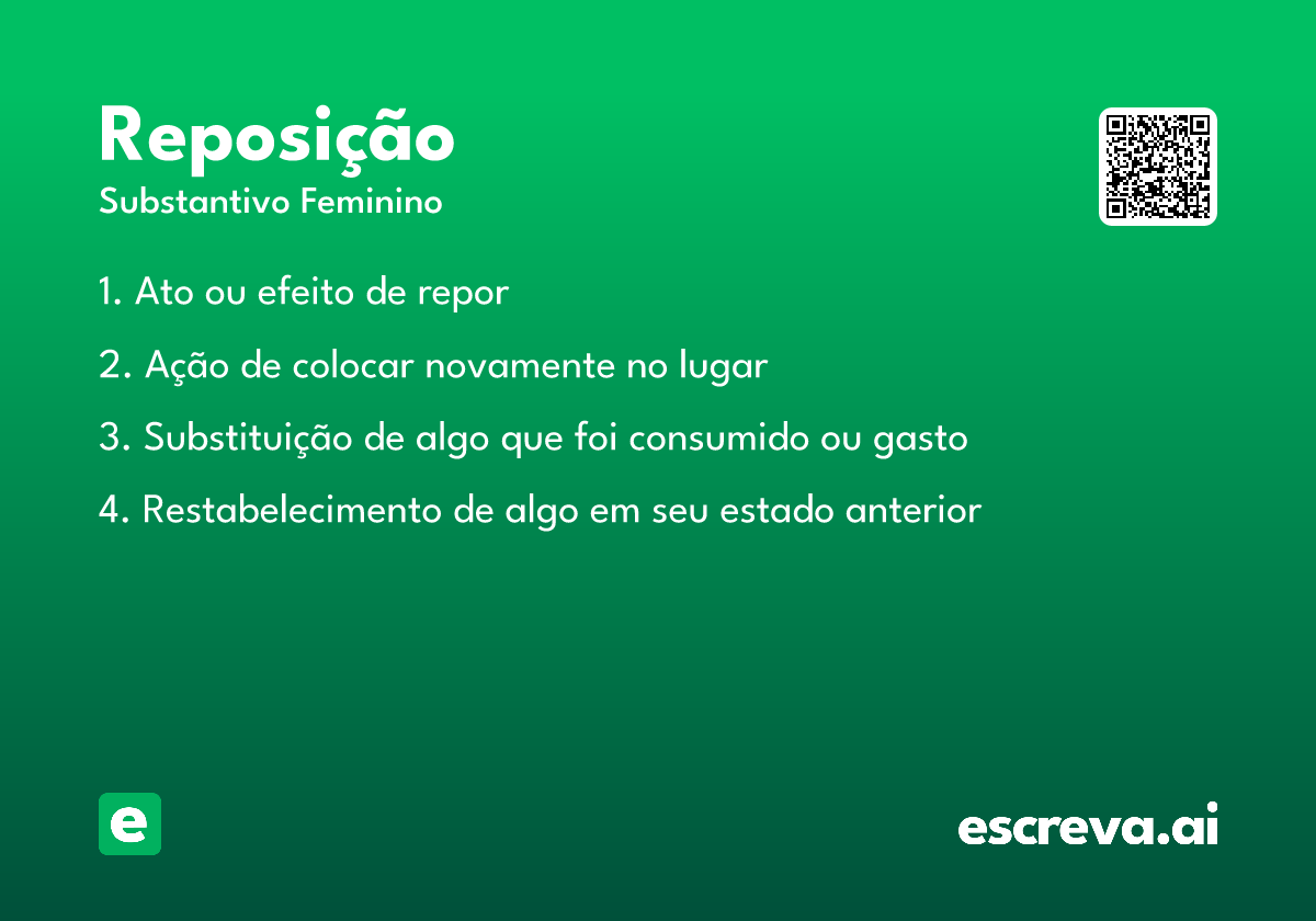 reposição