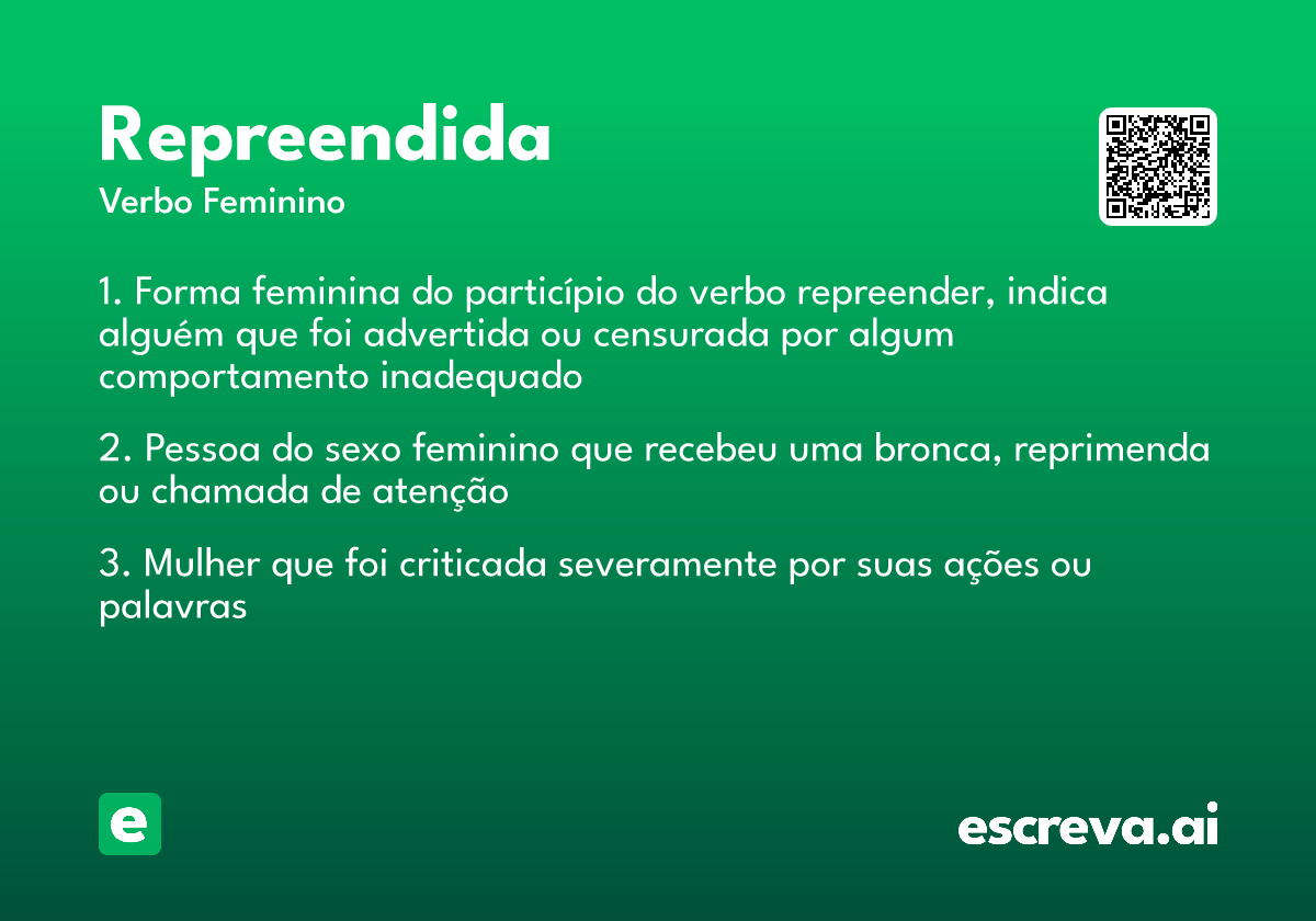 repreendida