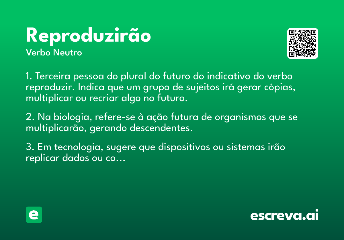 reproduzirão