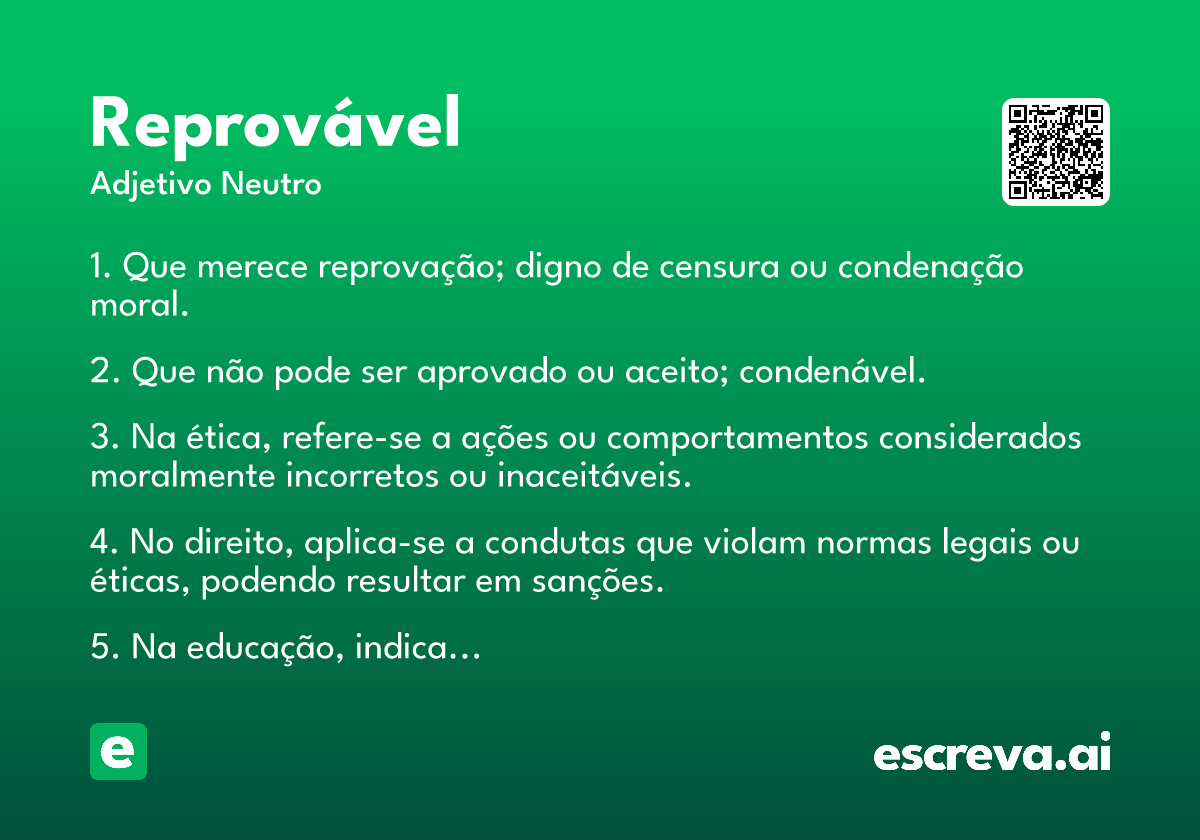 reprovável