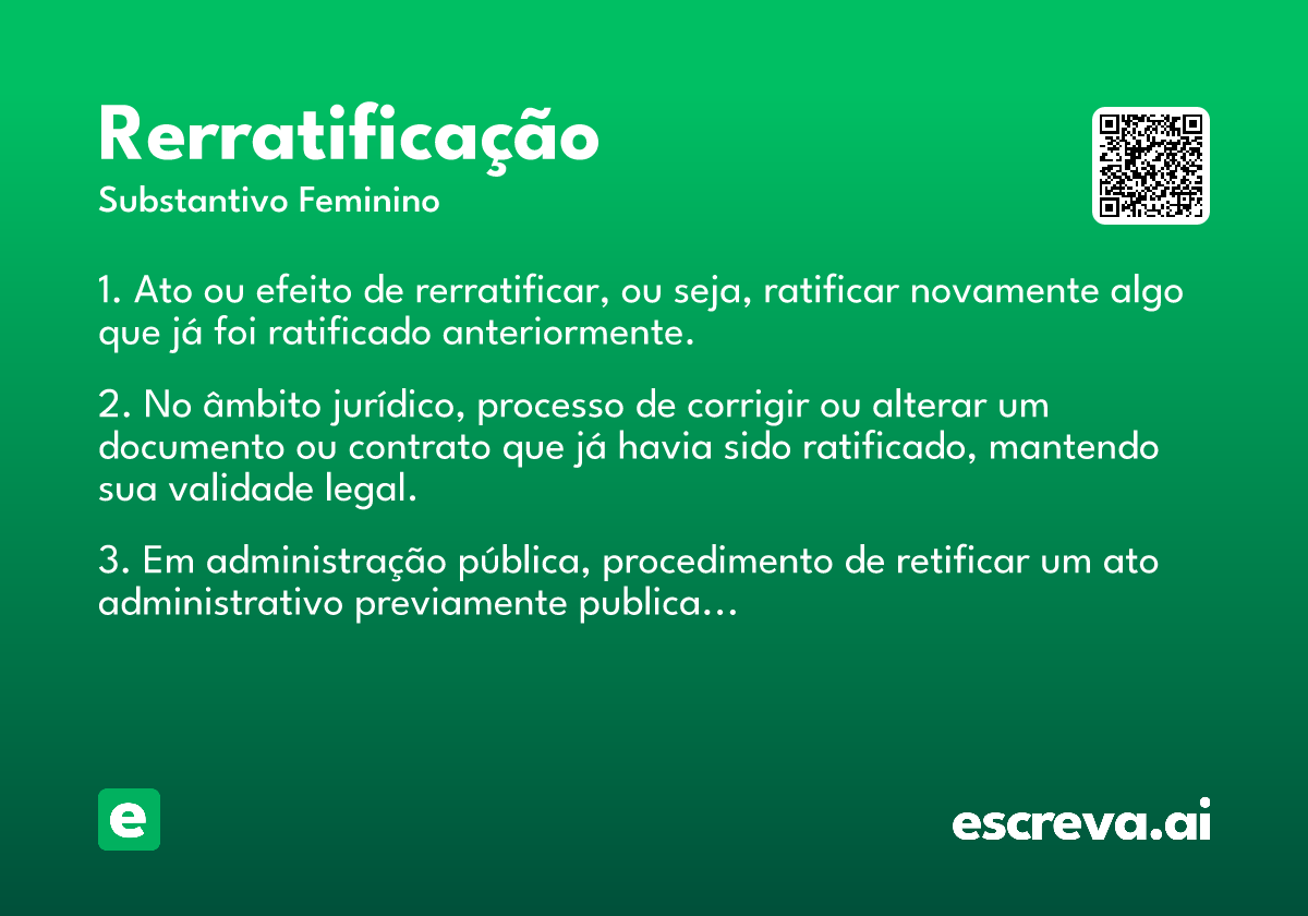 rerratificação