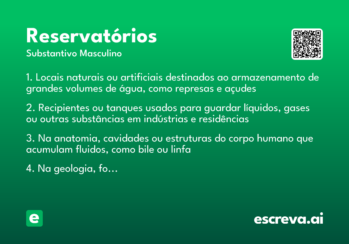 reservatórios