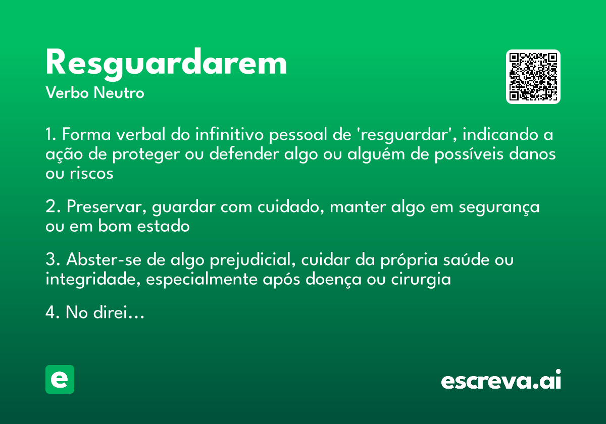 resguardarem