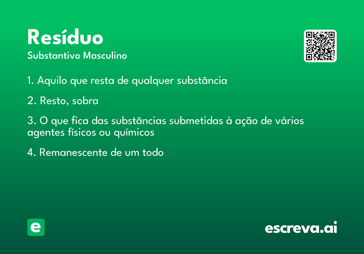 resíduo