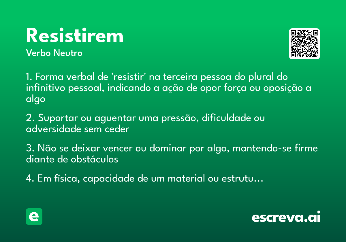 resistirem