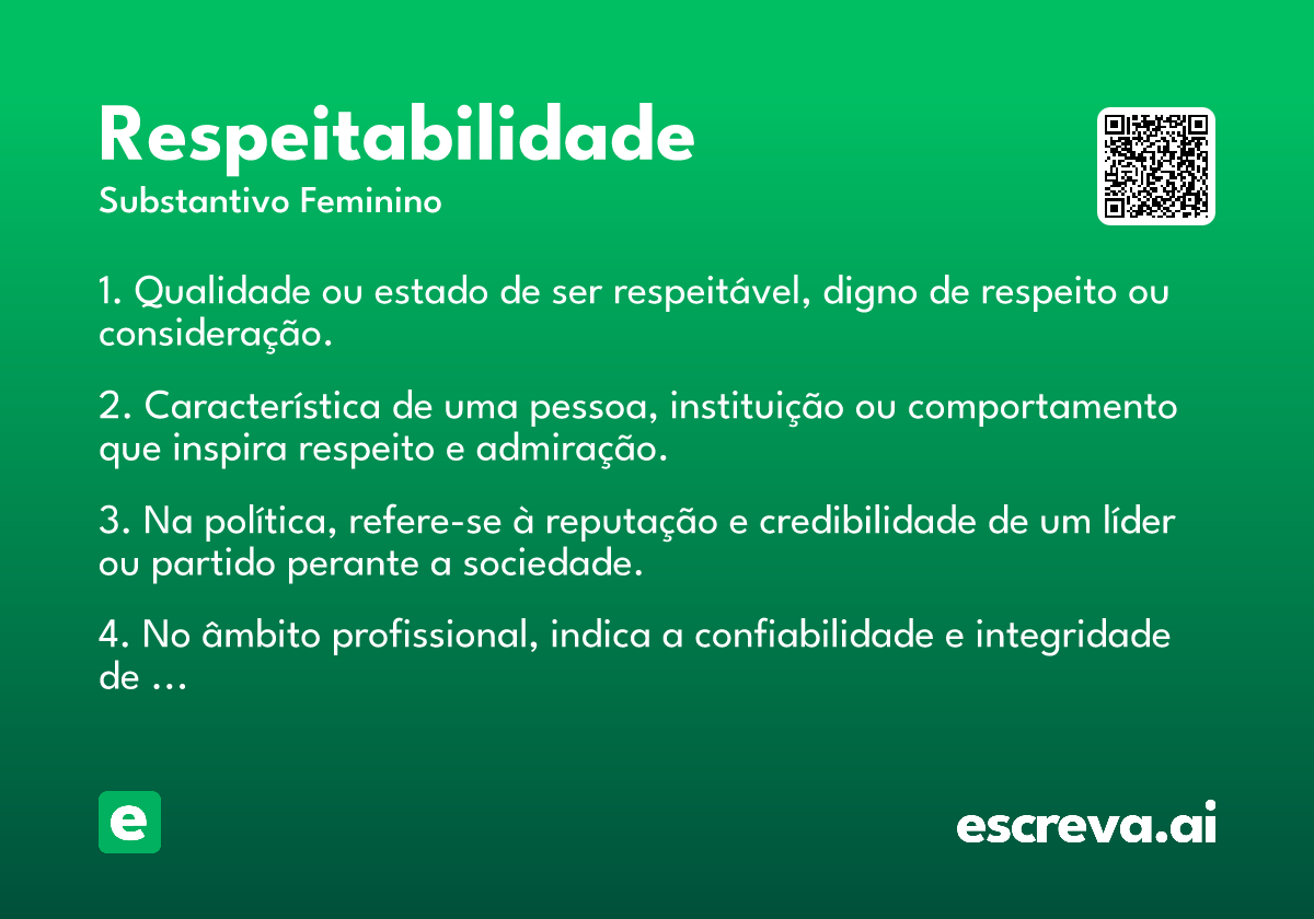 respeitabilidade