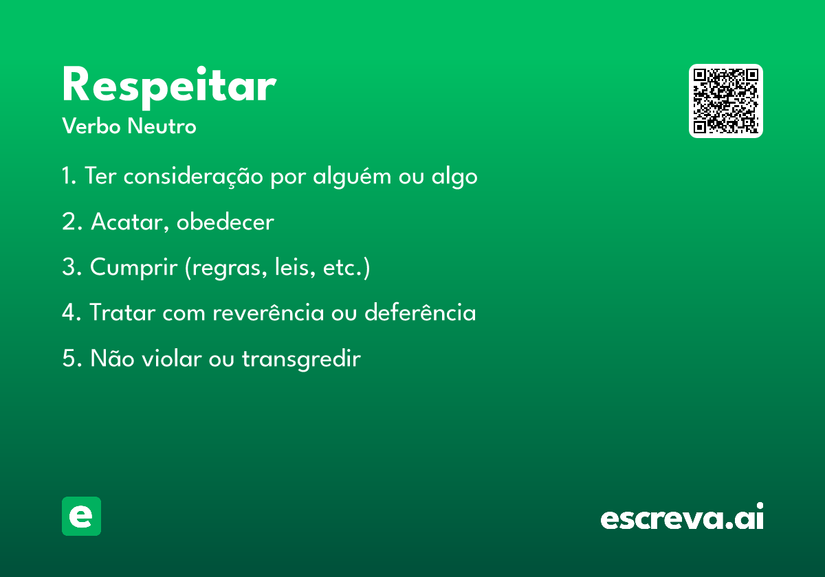 respeitar
