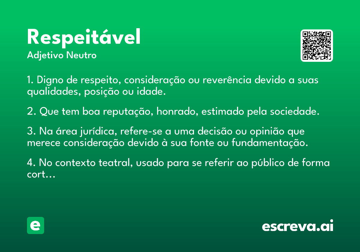 respeitável