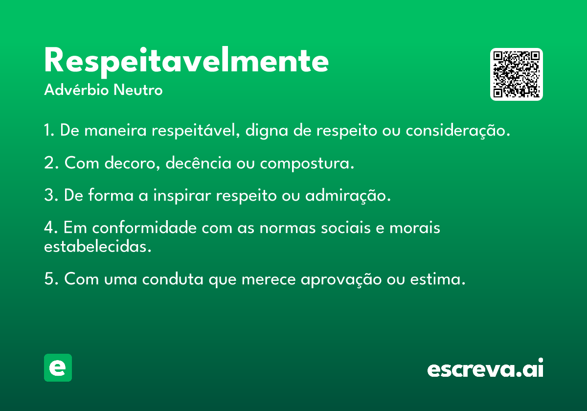 respeitavelmente