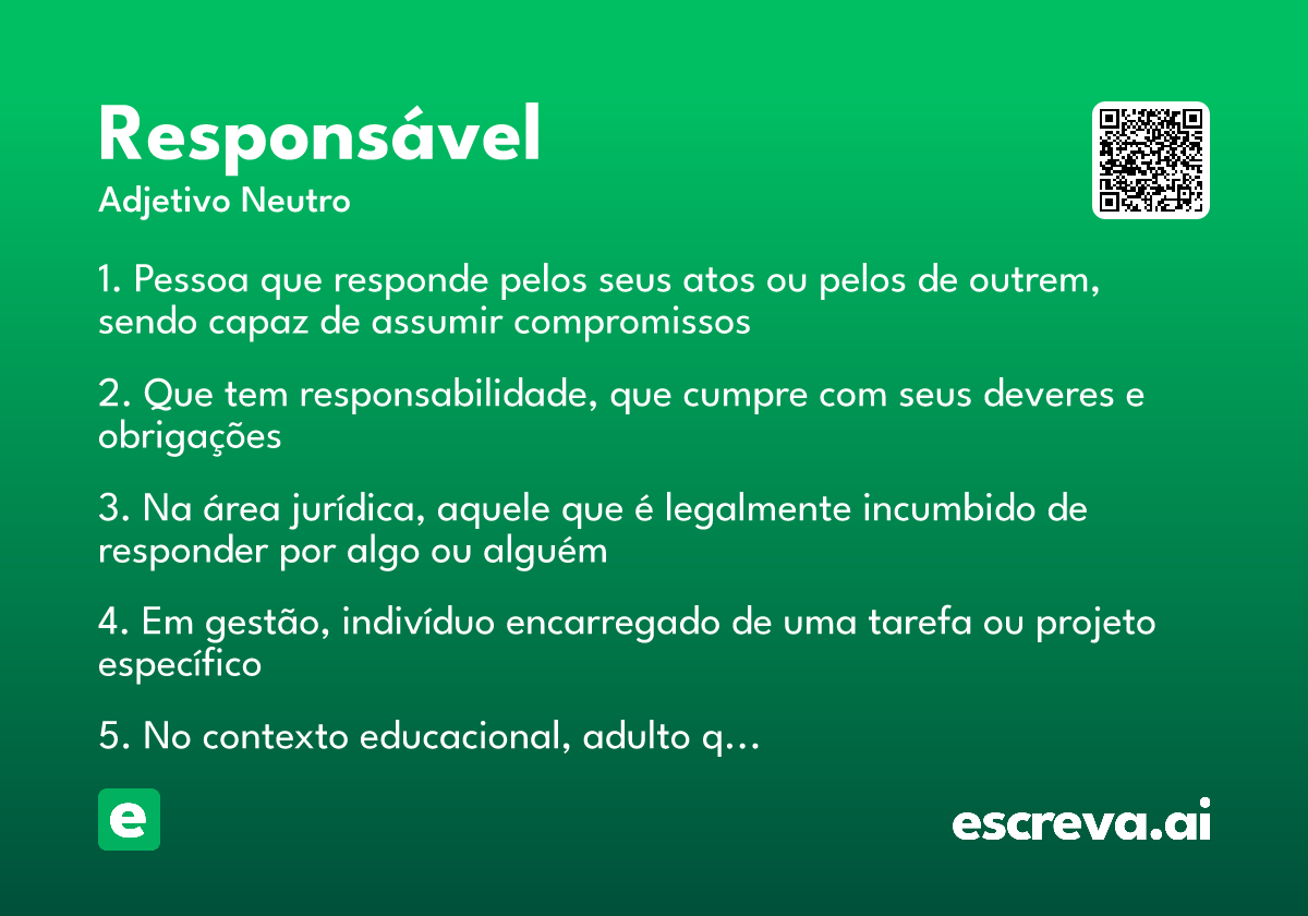 responsável