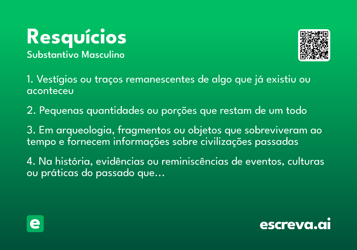 resquícios