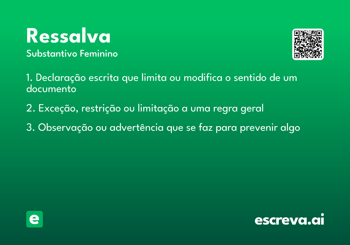 ressalva