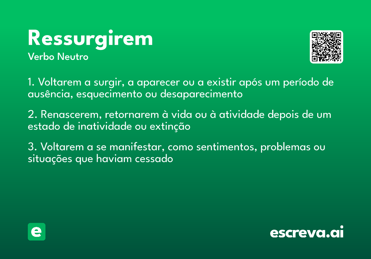 ressurgirem