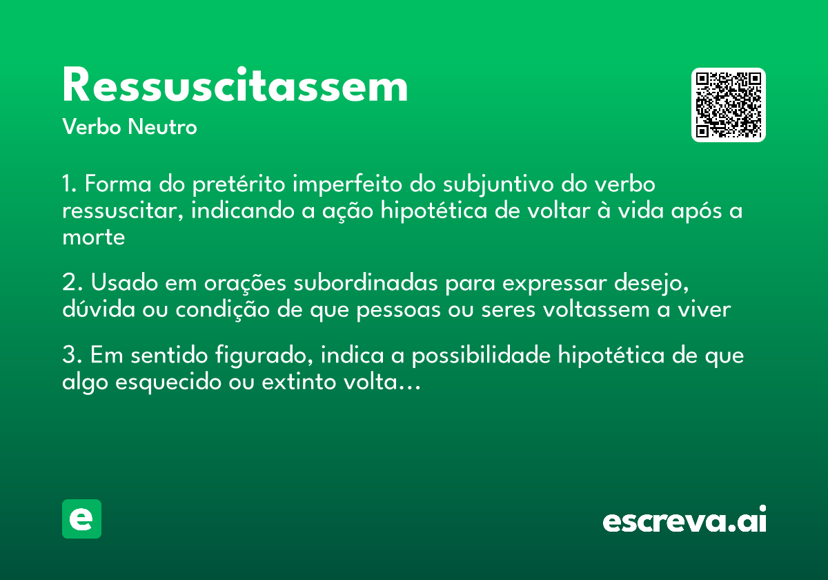 ressuscitassem