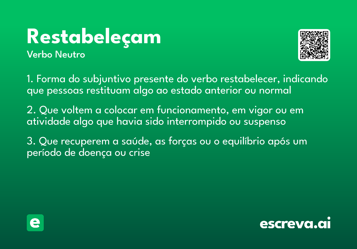 restabeleçam