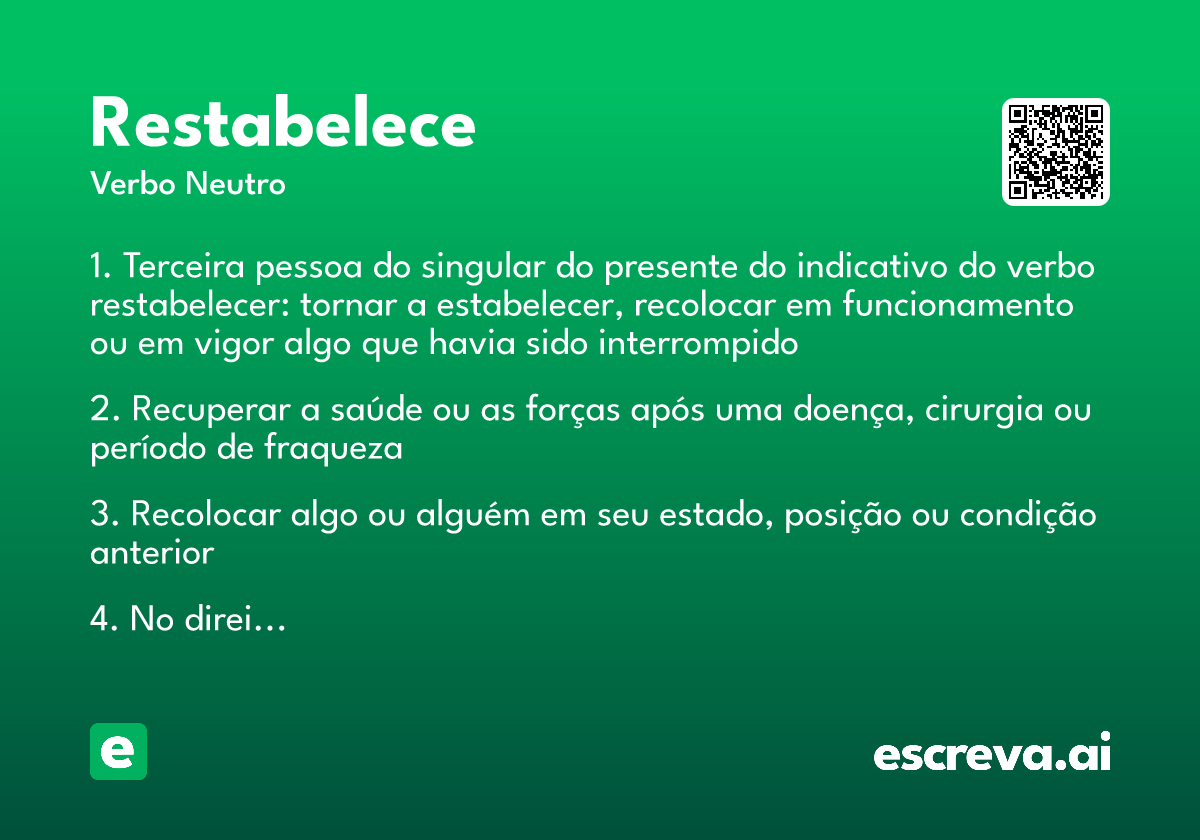 restabelece