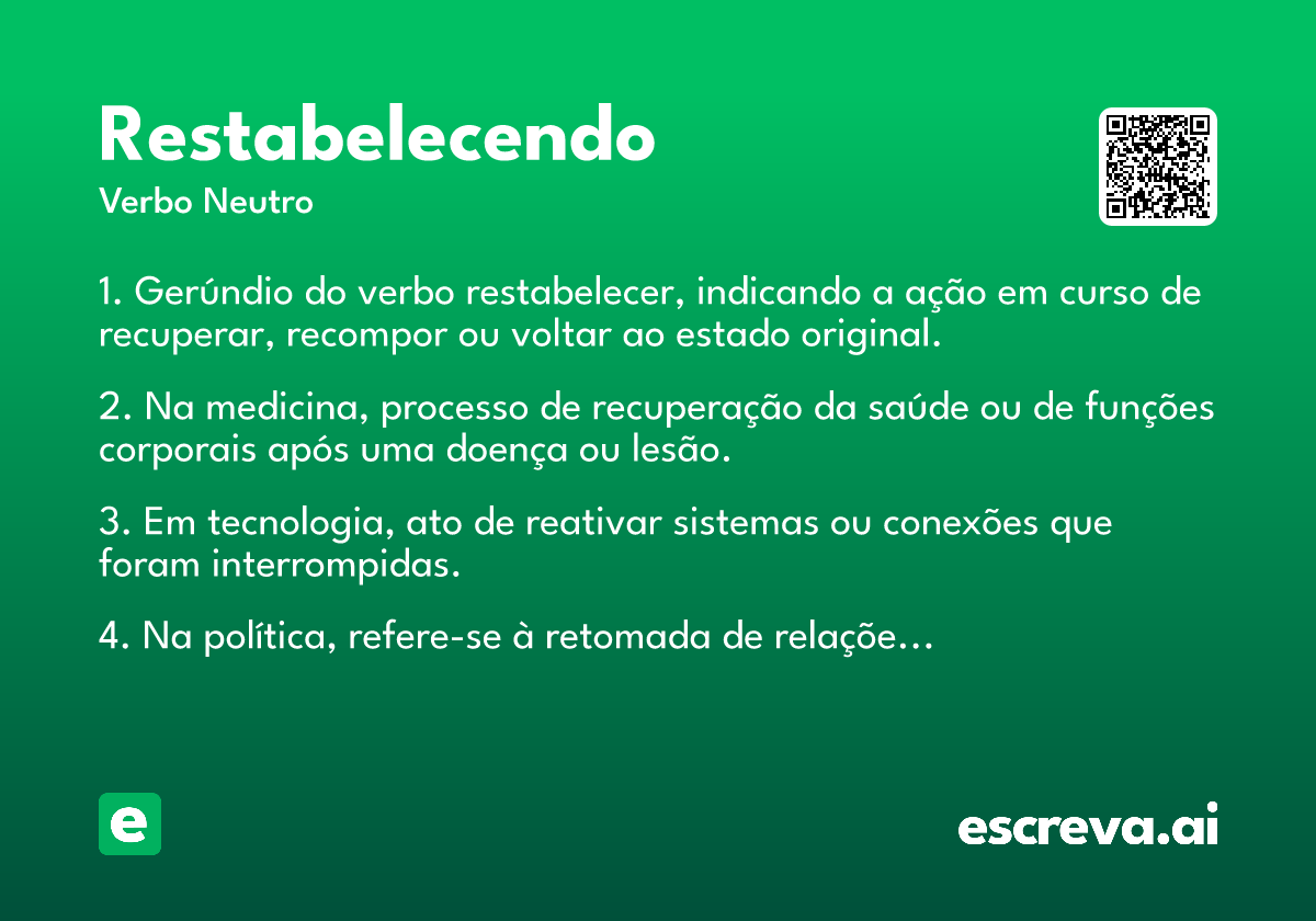 restabelecendo