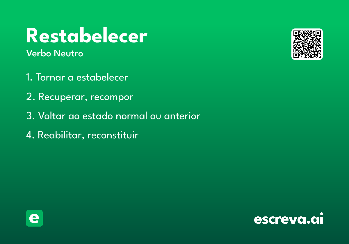 restabelecer