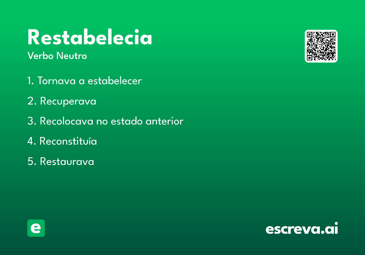 restabelecia