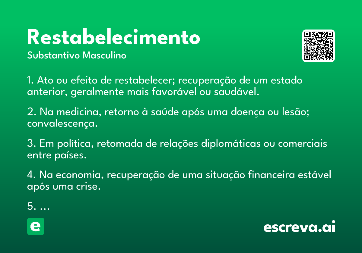 restabelecimento