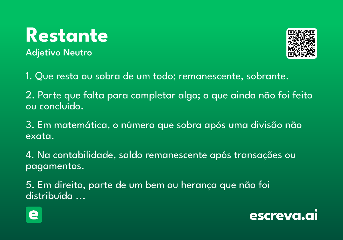 restante