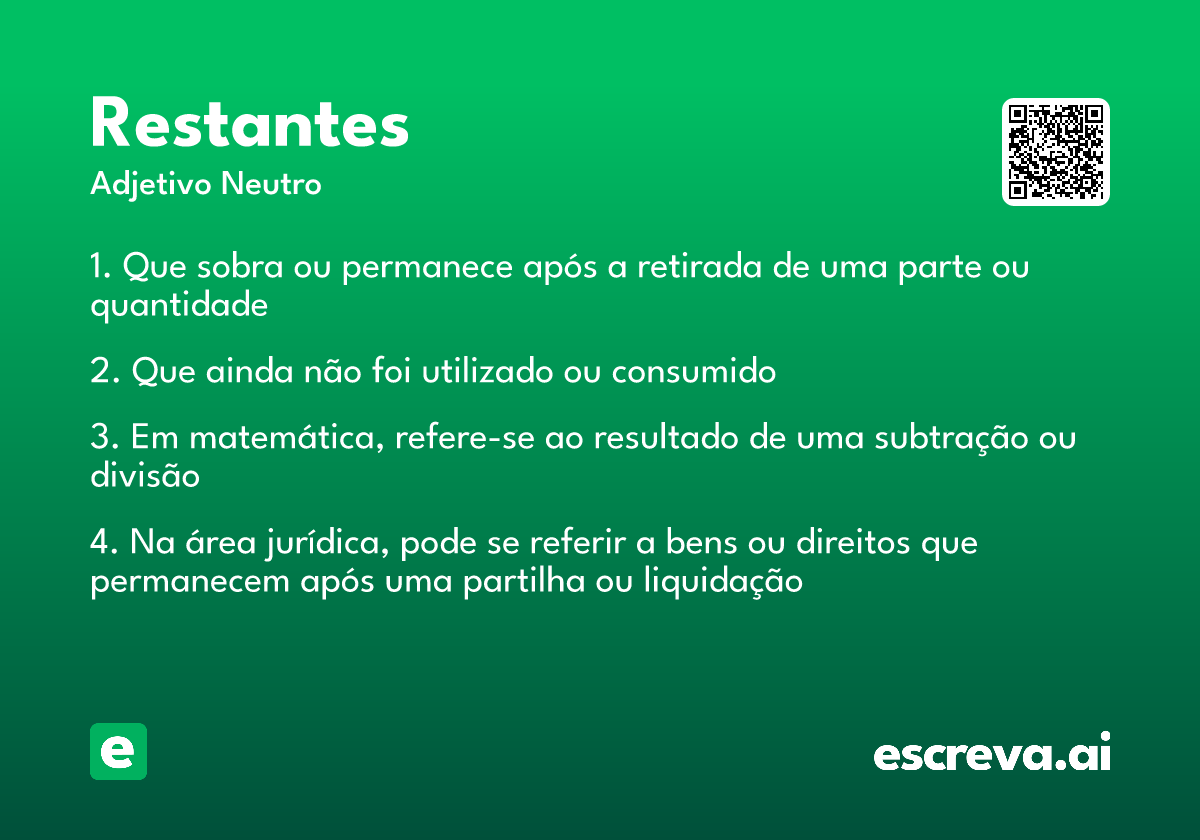 restantes