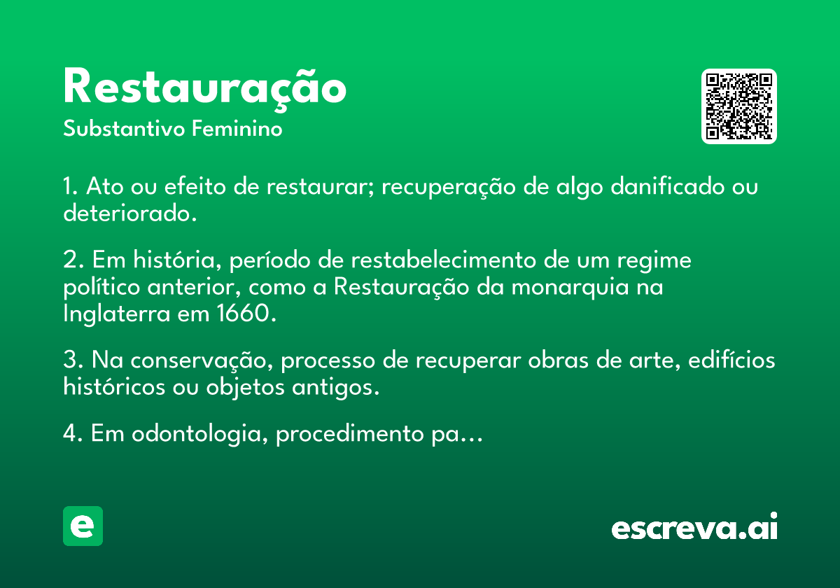 restauração