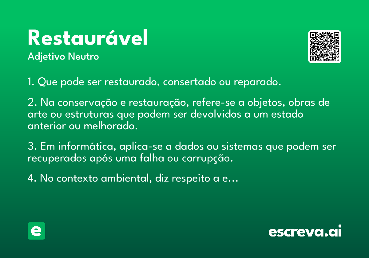 restaurável