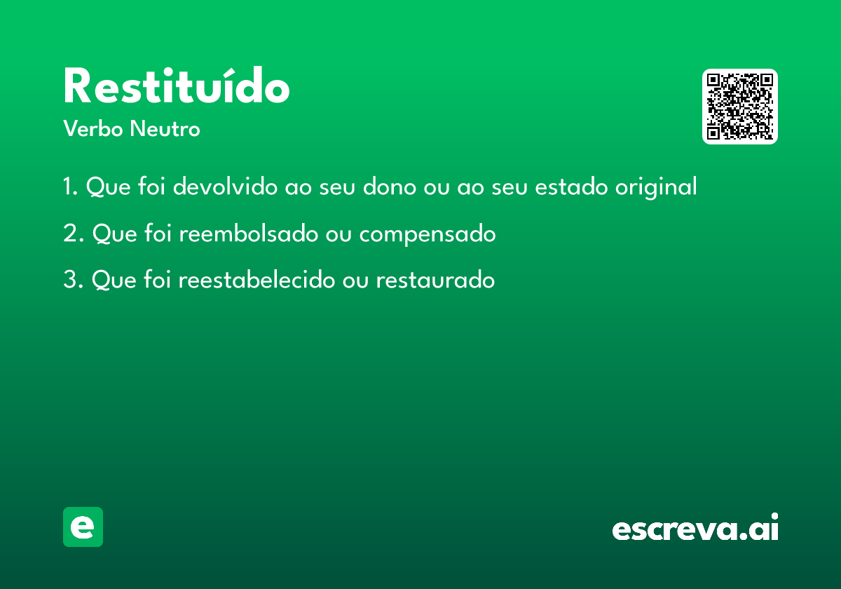 restituído