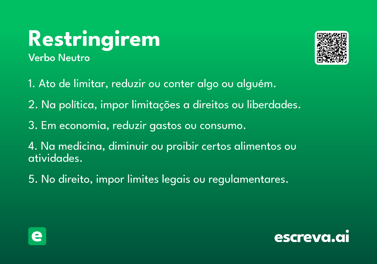restringirem