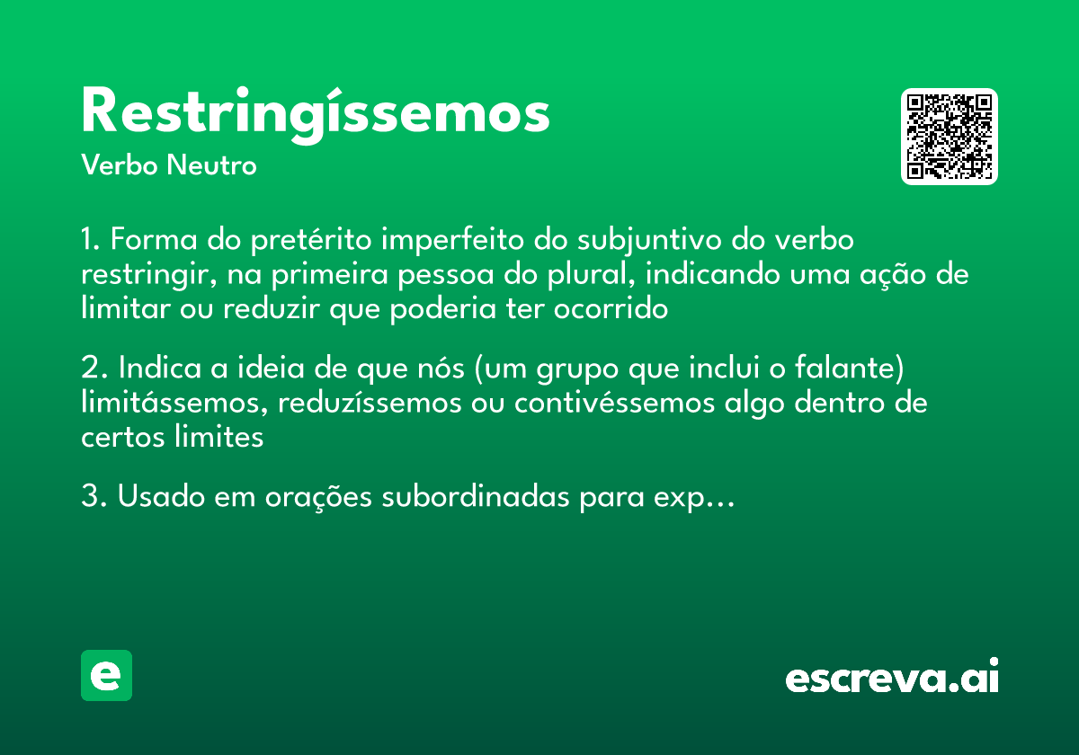 restringíssemos
