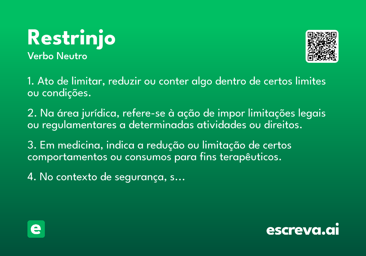 restrinjo