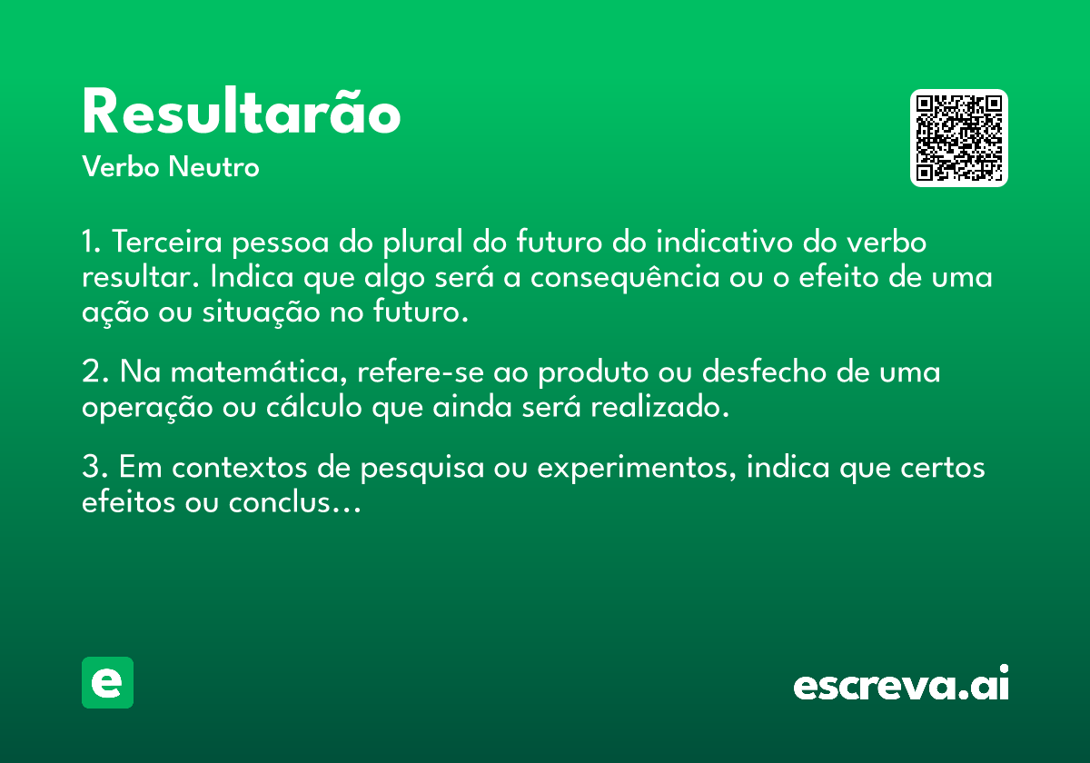 resultarão