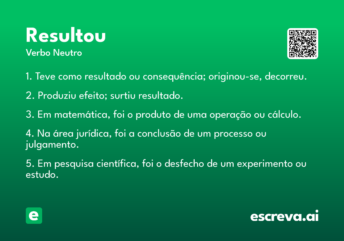 resultou