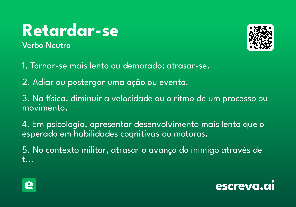 retardar-se