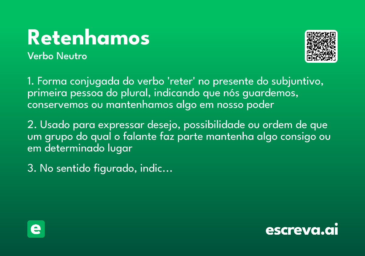 retenhamos