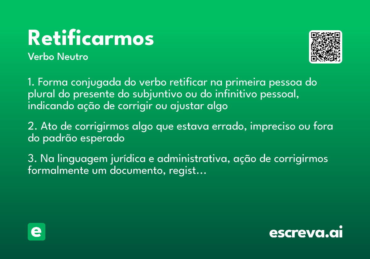 retificarmos